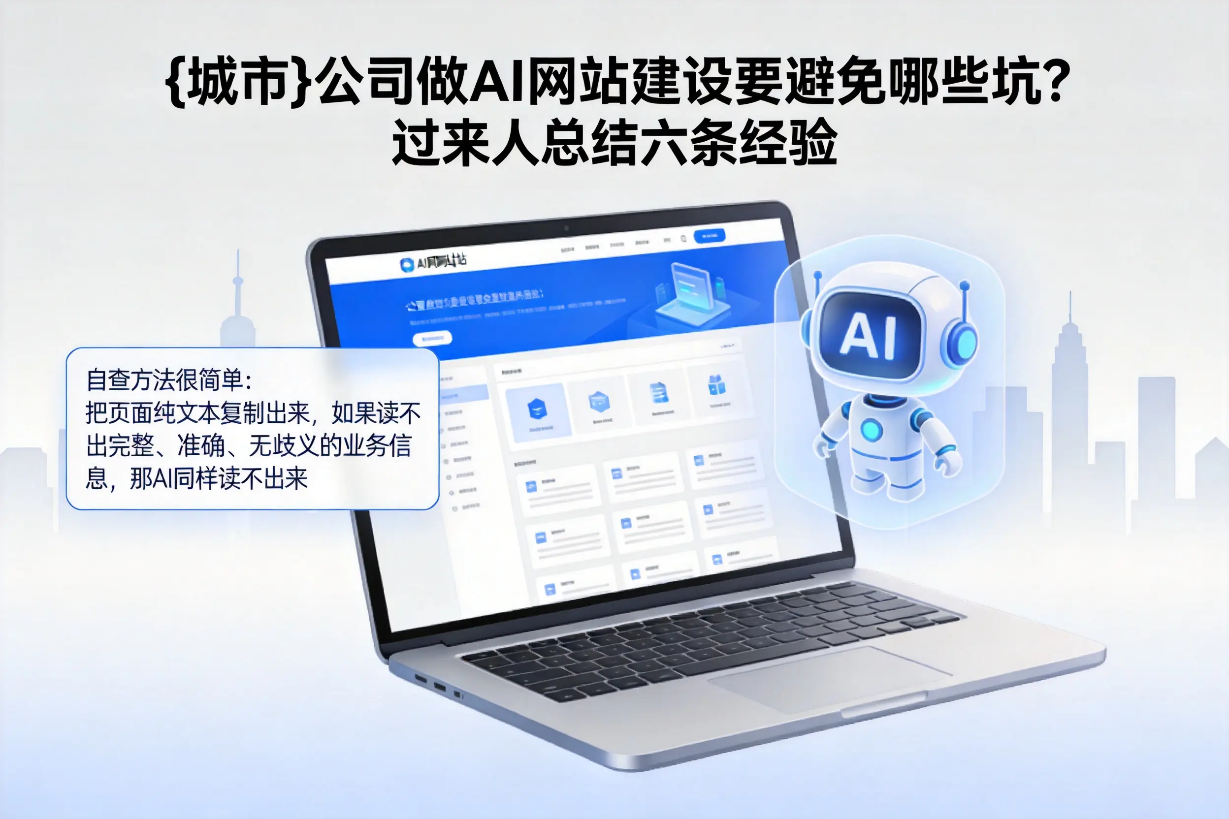 陵水公司做AI网站建设要避免哪些坑？过来人总结六条经验