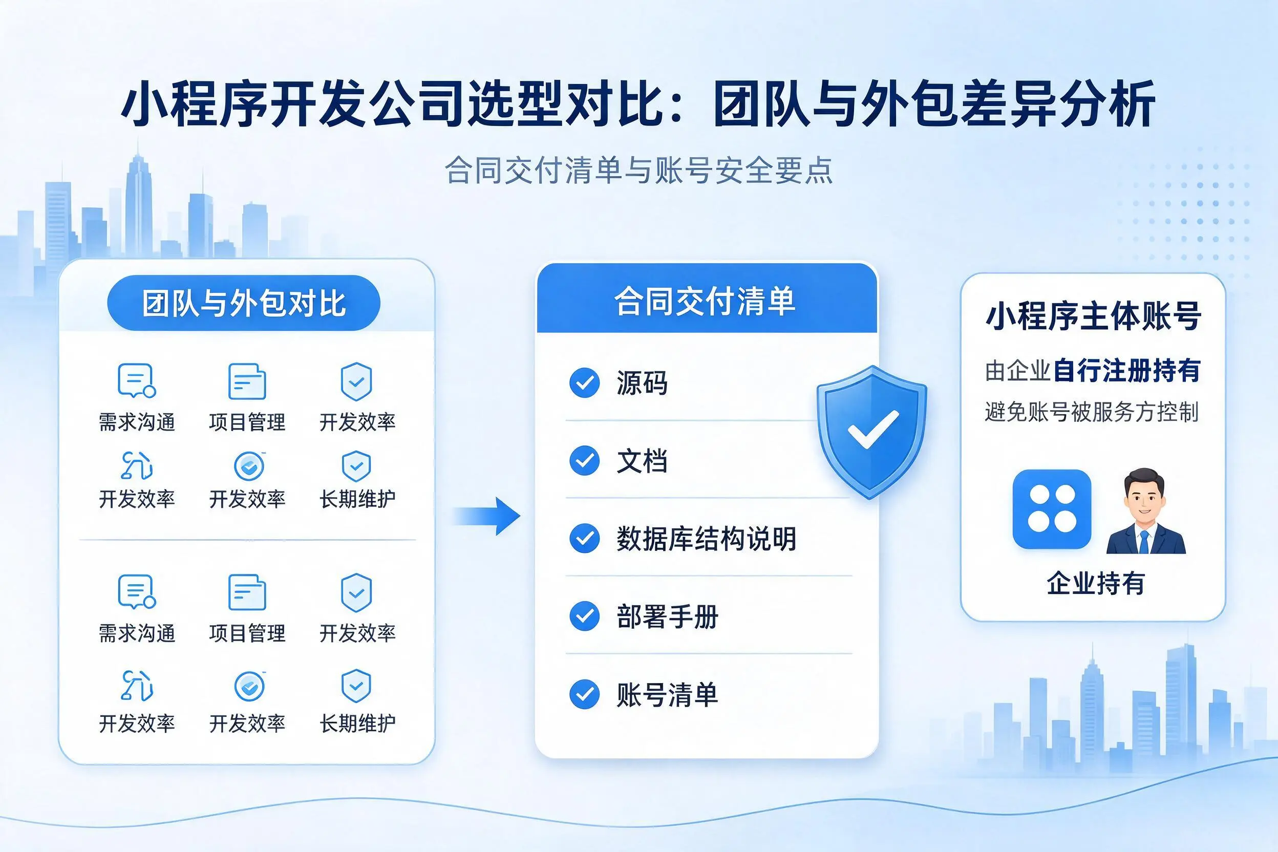陵水小程序开发公司选型对比：团队与外包差异分析