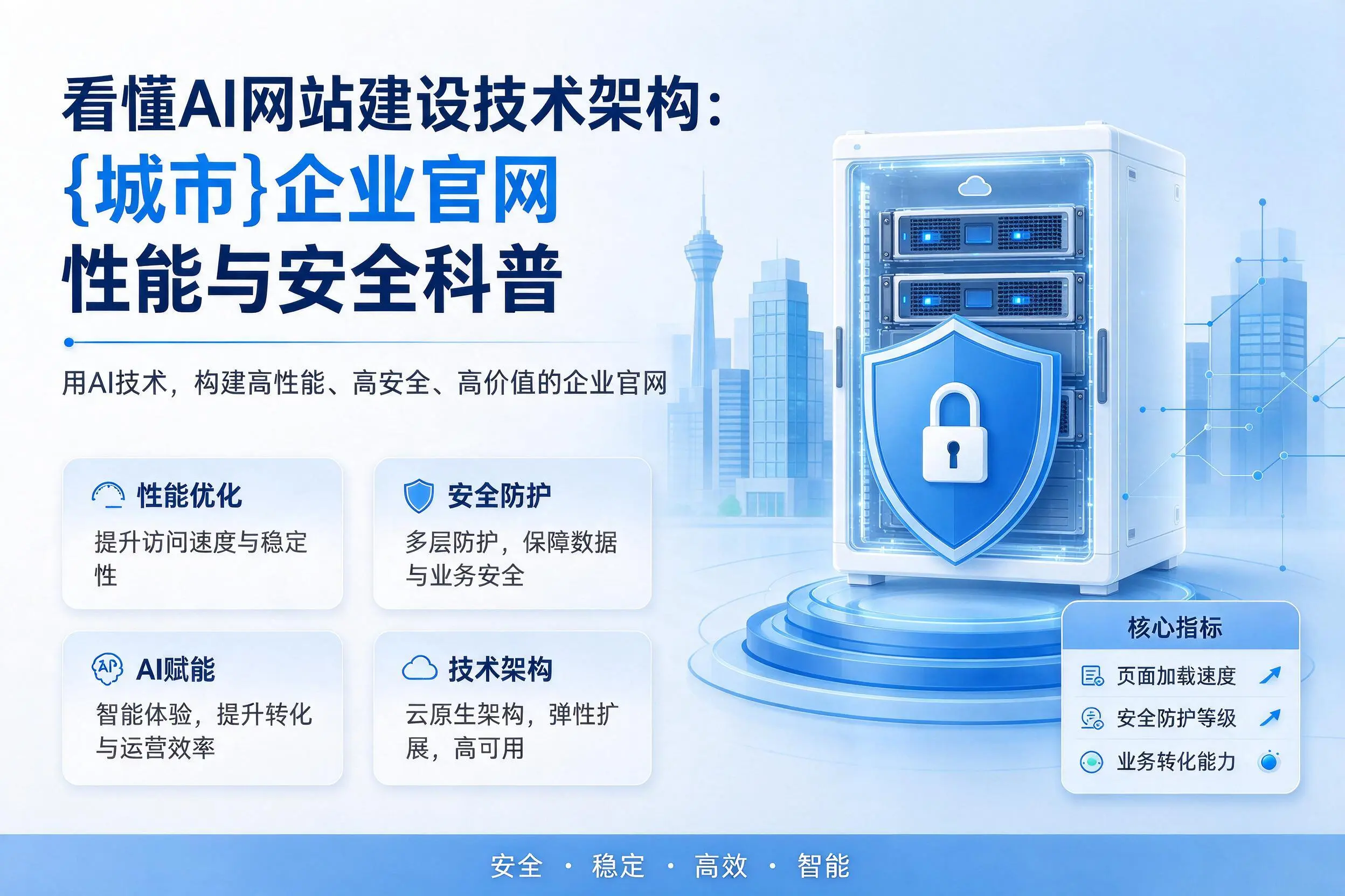 看懂AI网站建设技术架构:陵水企业官网性能与安全科普
