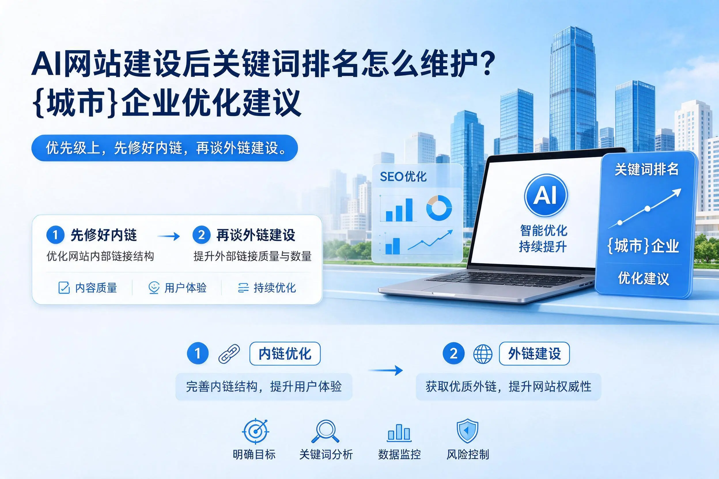 AI网站建设后关键词排名怎么维护？陵水企业优化建议